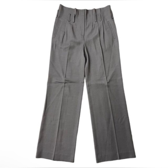 Patrizia Pepe Size 40 Pants Paperbag Pleated Straight Leg Trousers Italy - Picture 1 of 12